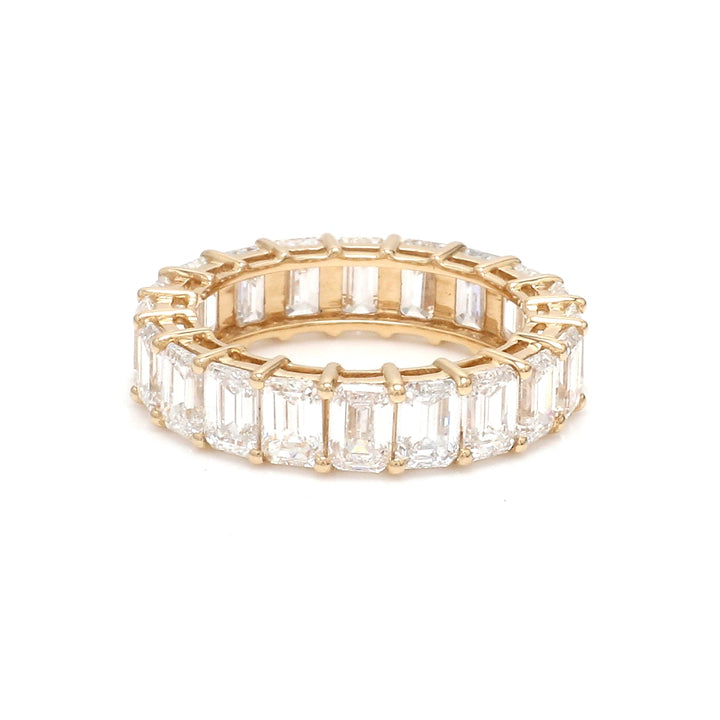 Lab Grown Diamond Emerald Cut Eternity Ring - qivii