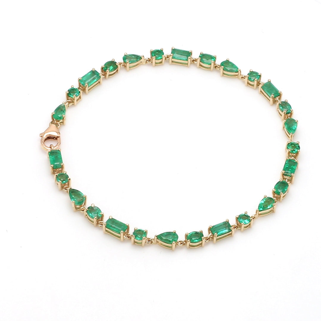Emerald Mix Shape Bracelet - qivii