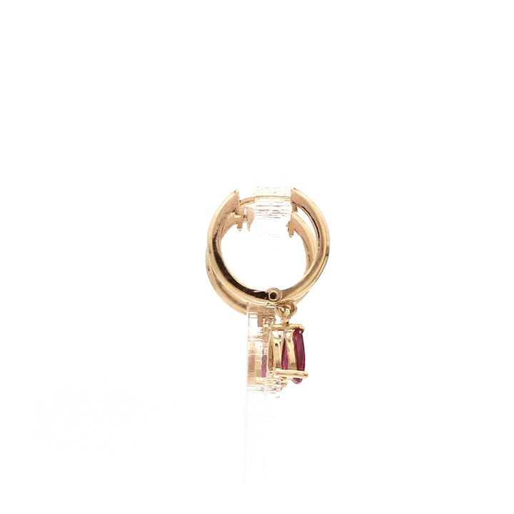 Ruby Pear Mini Drop Earrings - qivii