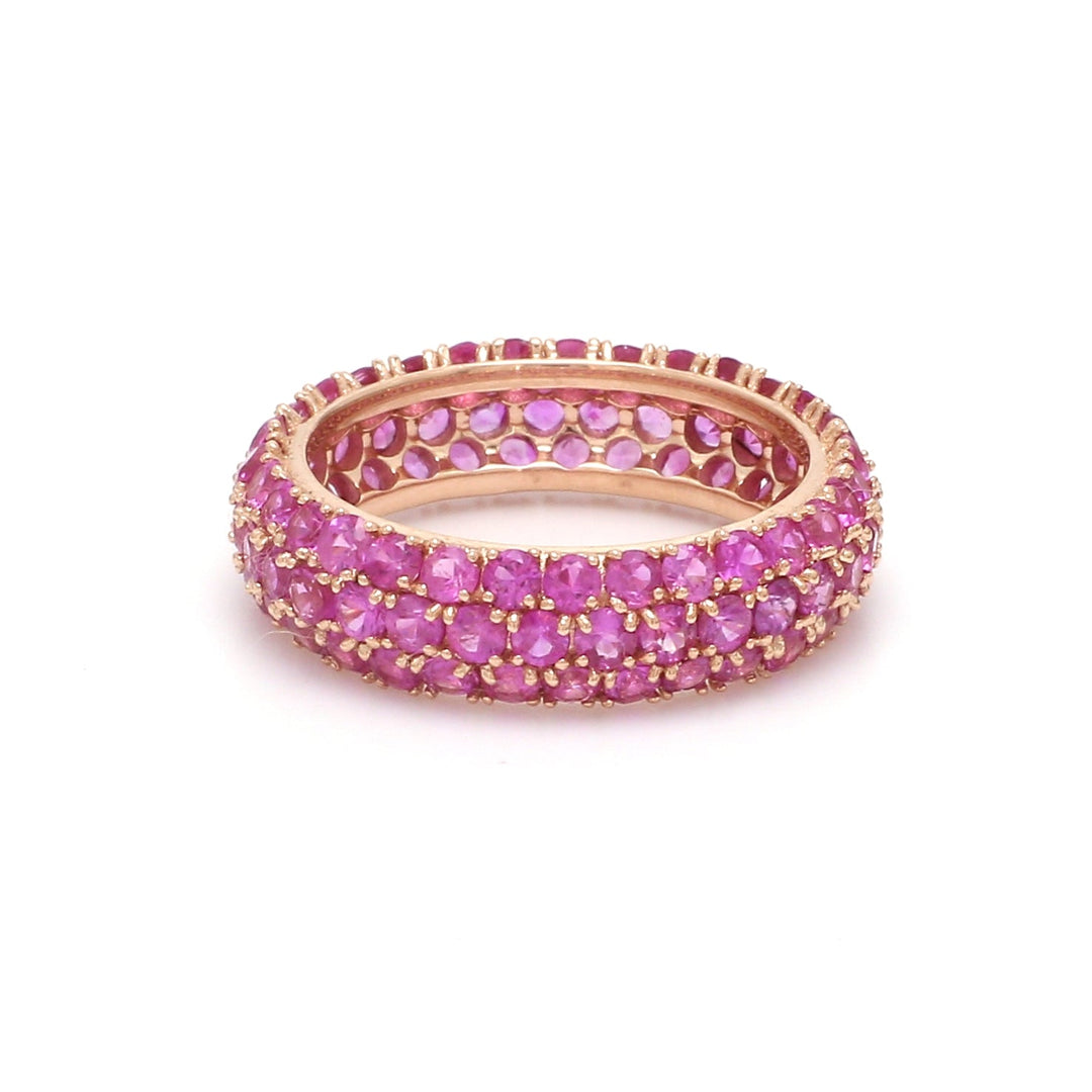 Pink Sapphire Pave Ring - qivii