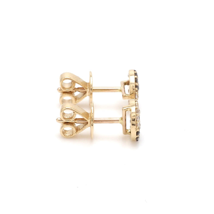 Diamond Ying Yang Studs - qivii
