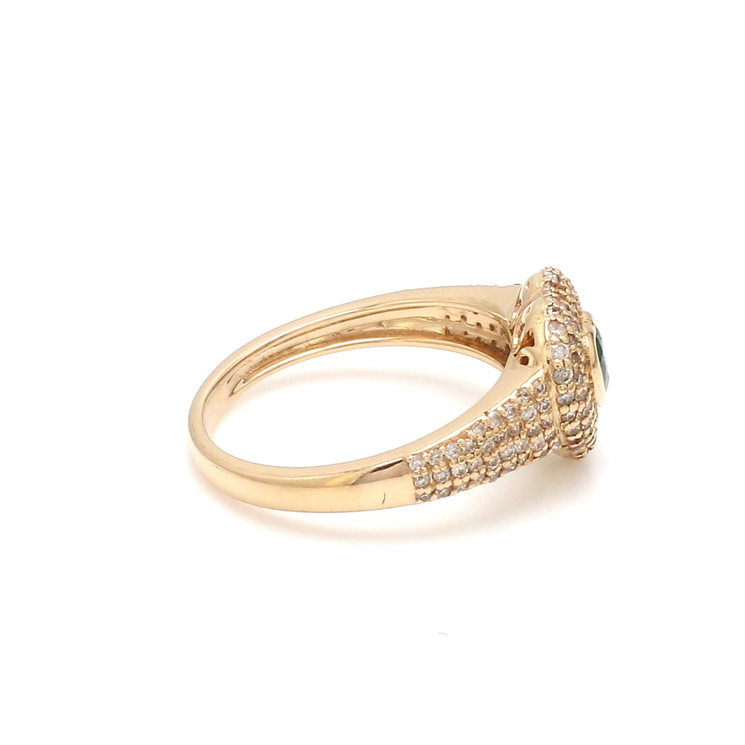 Emerald Heart Diamond Pinky Ring - qivii