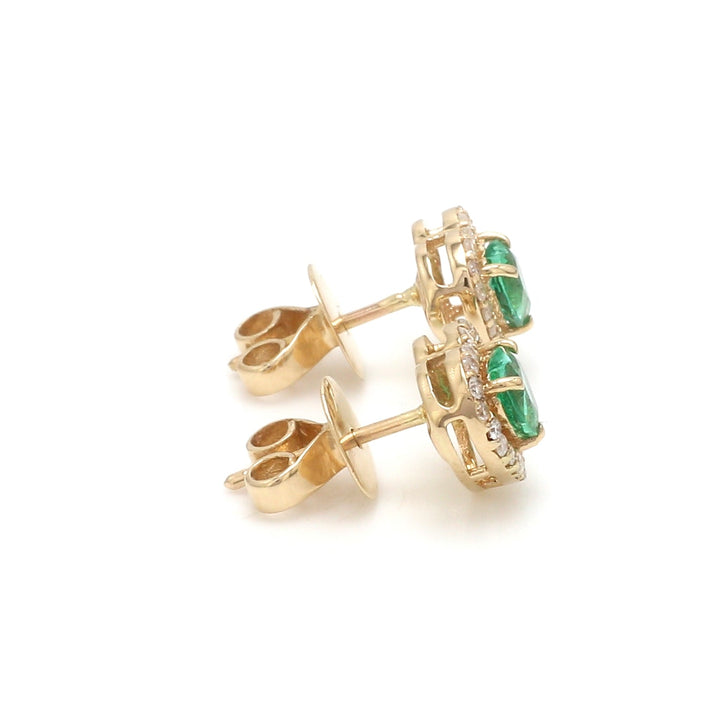 Emerald Heart Diamond Studs - qivii