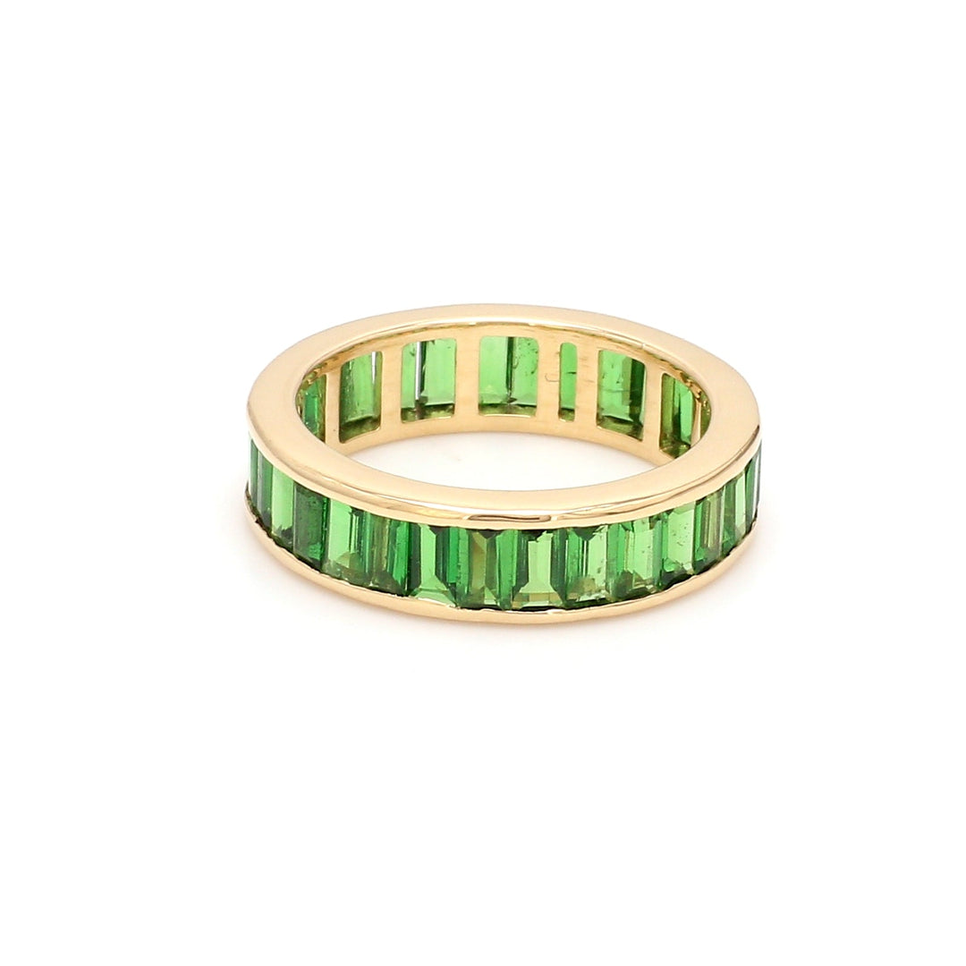 Tsavorite Baguette Channel Set Ring - qivii