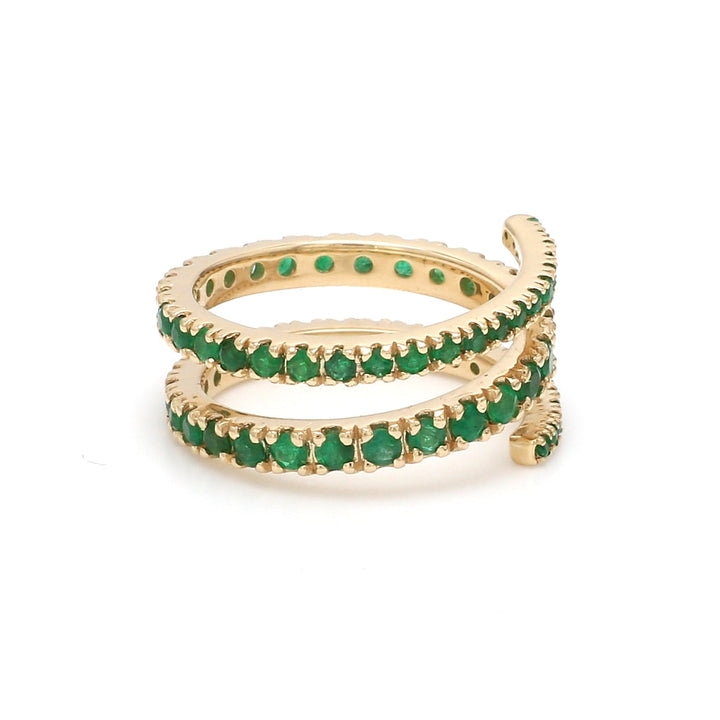 Emerald Spiral Ring - qivii