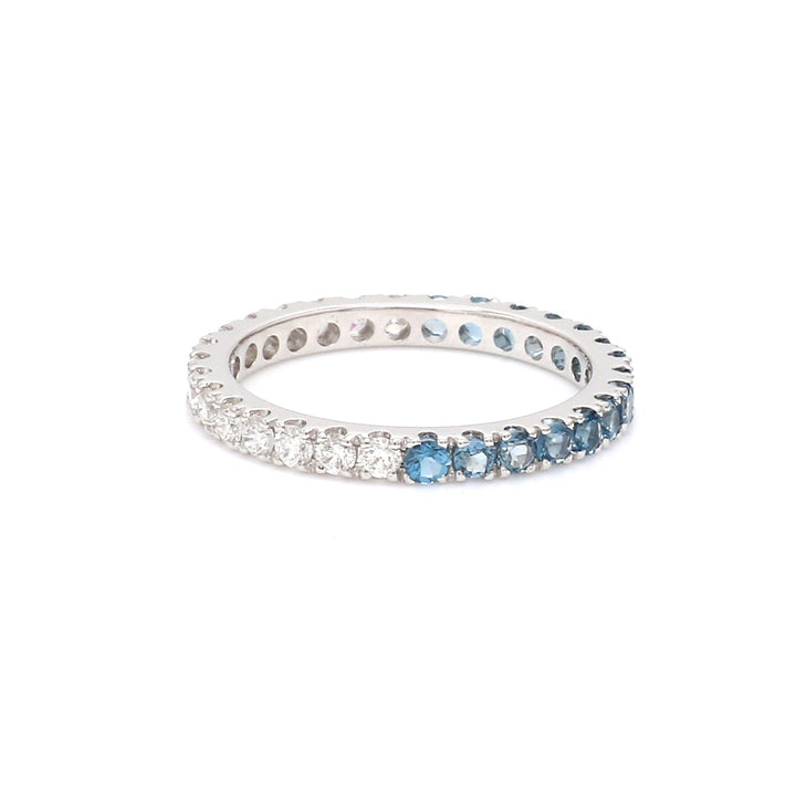 Topaz Diamond Half & Half Ring - qivii