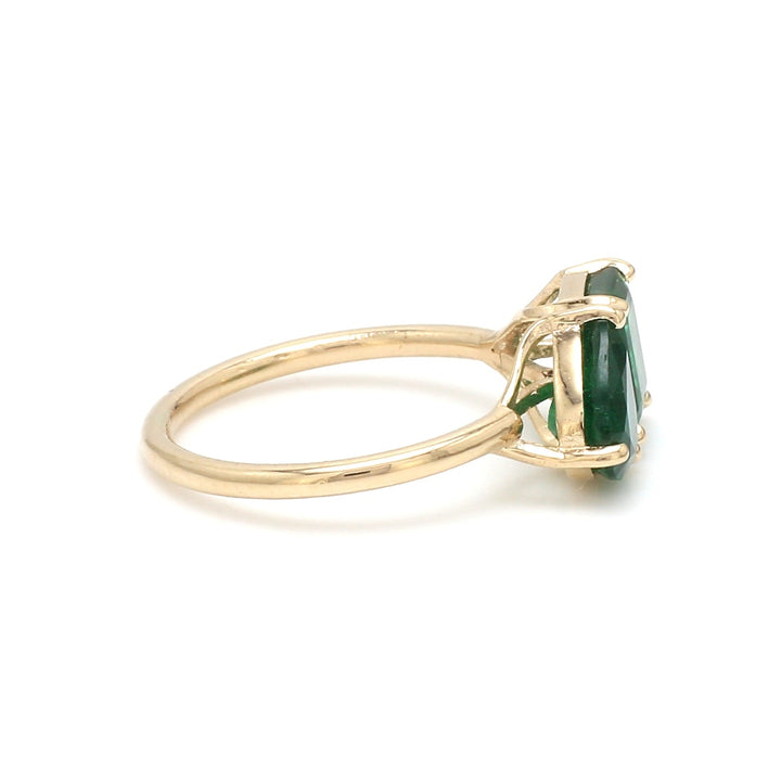 Emerald Two Stone Ring - qivii