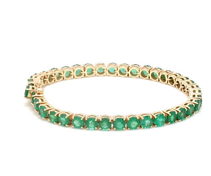 Emerald 4MM Round Tennis Bracelet - qivii