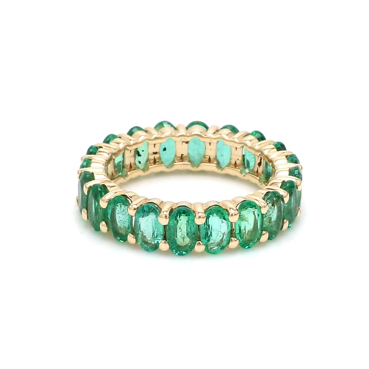 Emerald Oval Eternity Ring - qivii