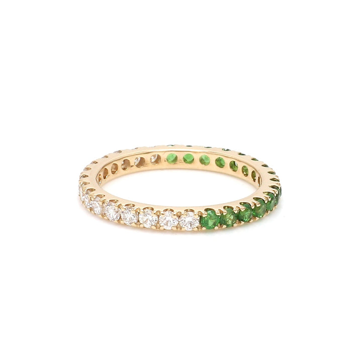 Tsavorite Diamond Half & Half Ring - qivii