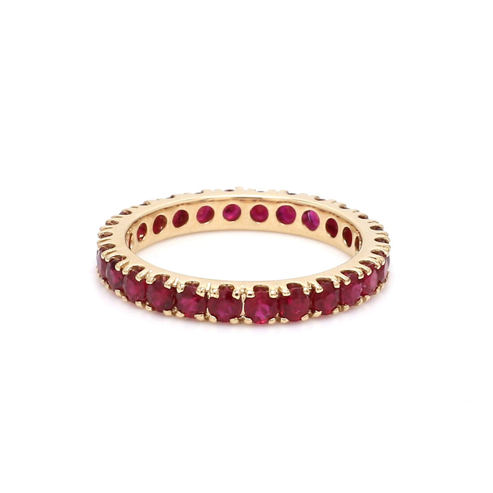 Ruby Round Eternity Ring - qivii