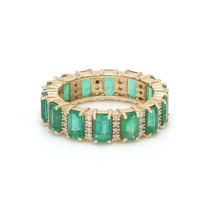 Emerald & Diamond Alternate Ring - qivii