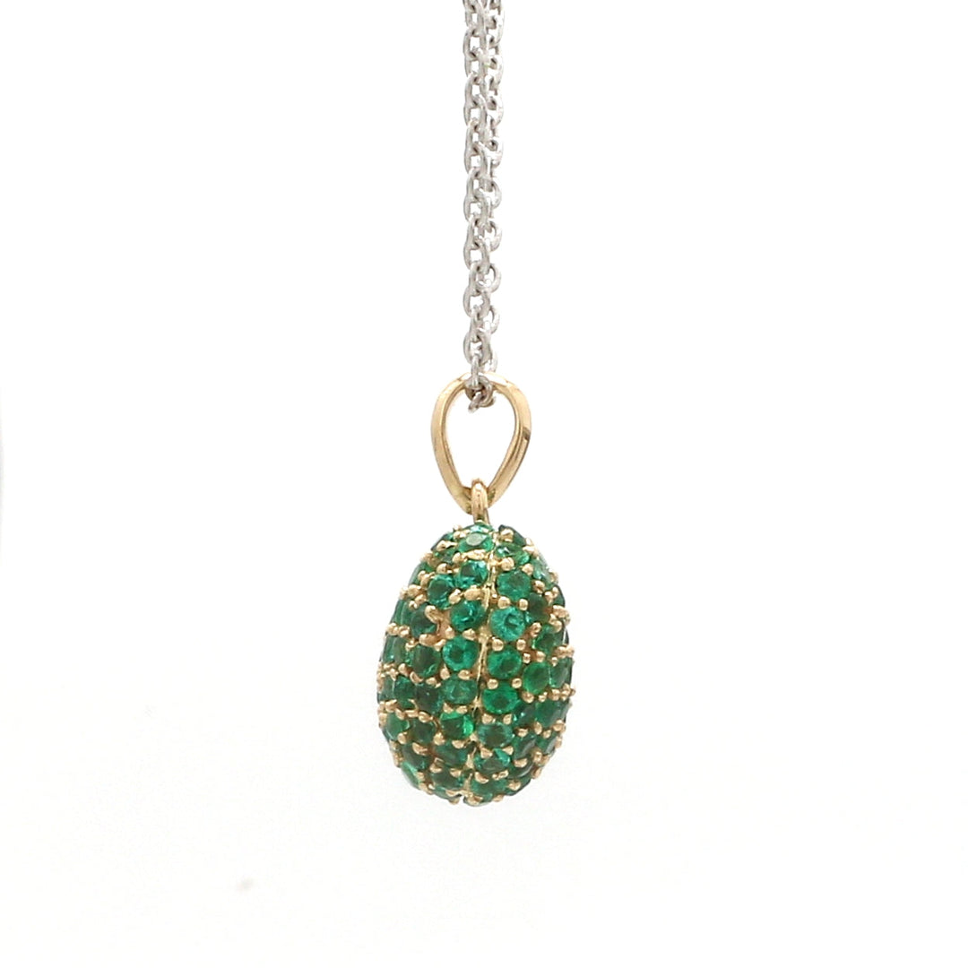 Emerald Pave Heart Pendant - qivii