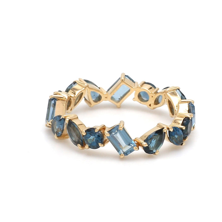 Blue Topaz Mix Shape Ring - qivii