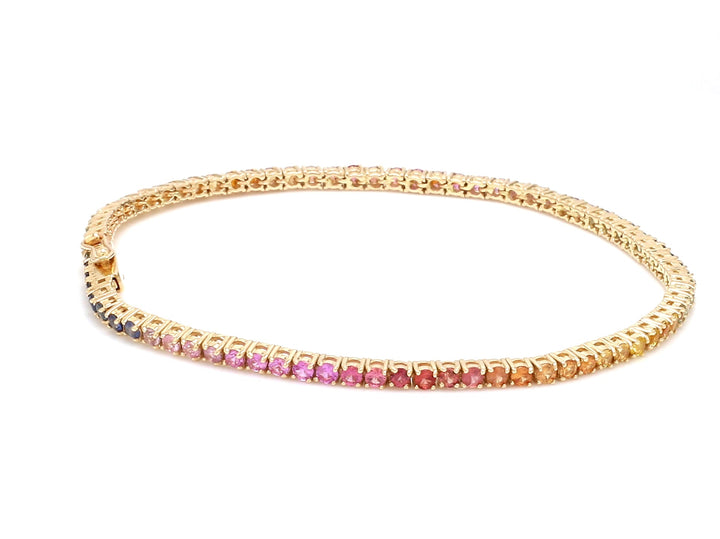 Rainbow Sapphire 2MM Bracelet - qivii