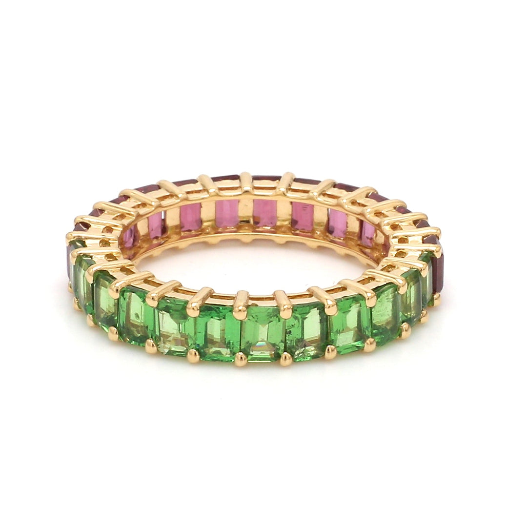 Tsavorite Rhodolite Garnet Ring - qivii