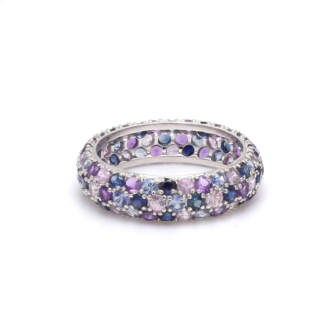 Blue Pink Purple Gemstone Ring - qivii