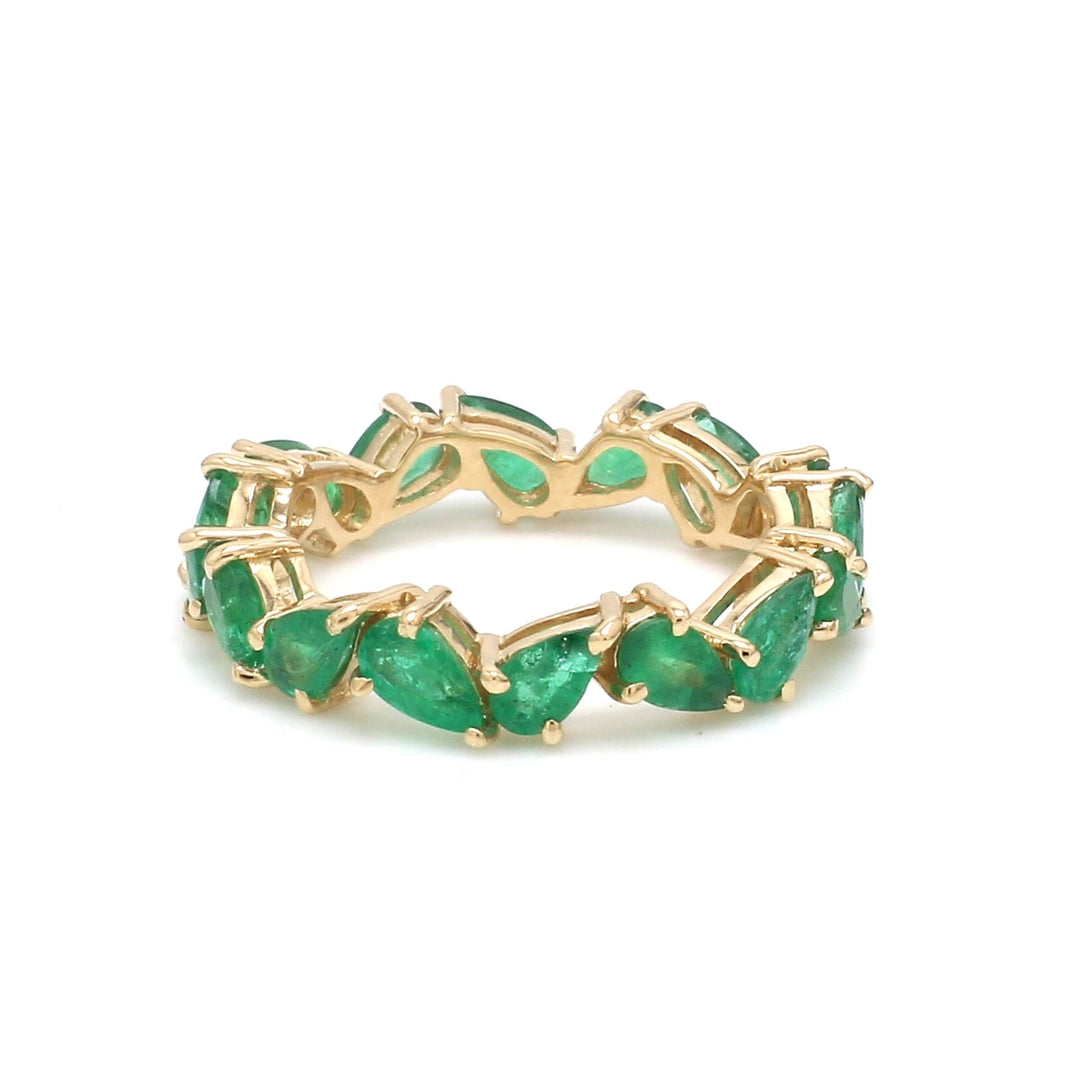 Emerald Pear Zig Zag Ring - qivii