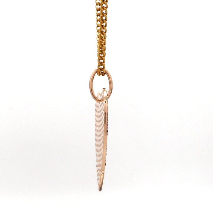 Ruby Carats Heart Pave Pendant Necklace Gold - qivii