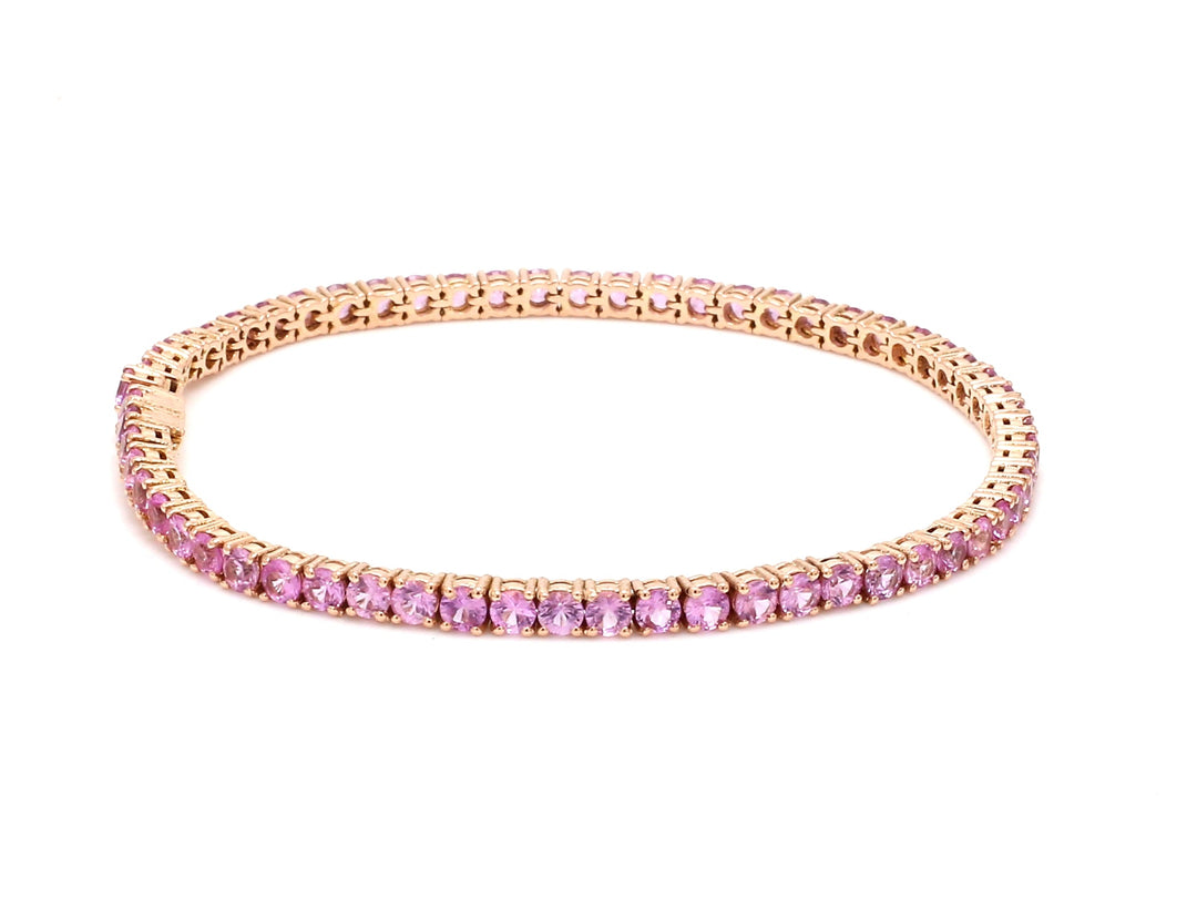 Pink Sapphire 2.50MM Round Bracelet - qivii