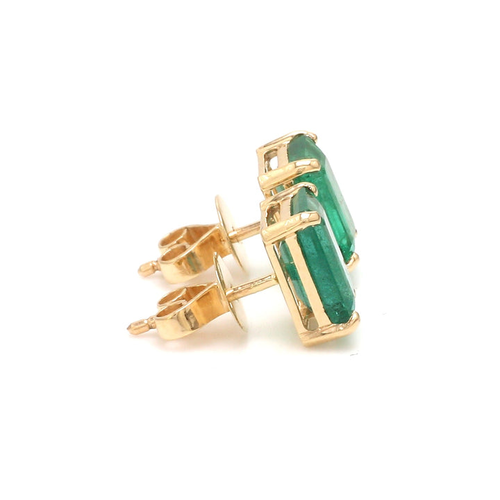 Emerald Octagon 2CTW Studs Studs - qivii