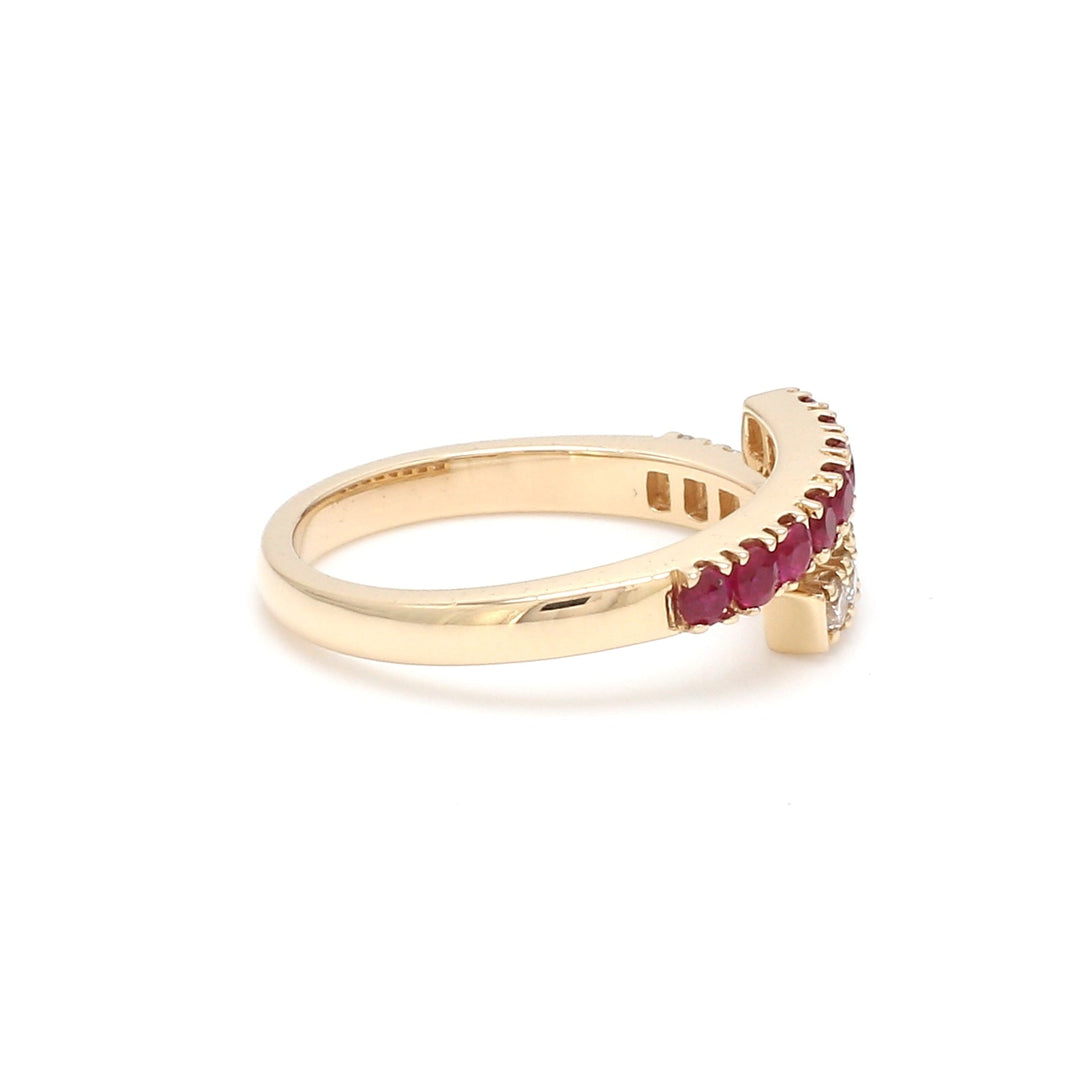 Ruby Twist Ring - qivii