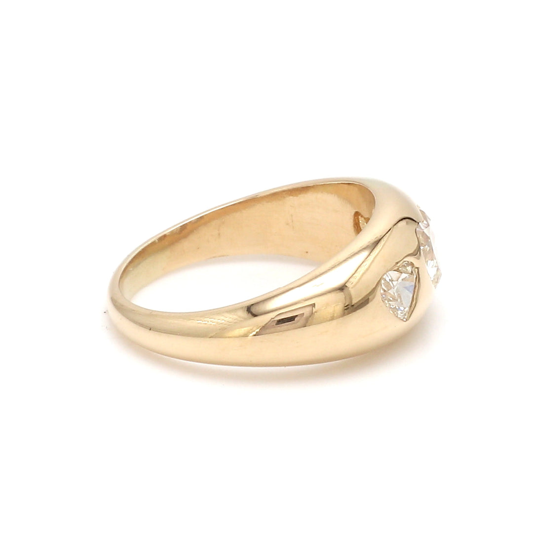 Diamond Three Heart Gypsy Ring - qivii