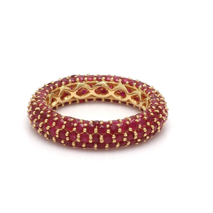 Ruby Pave Set Inside Out Ring - qivii