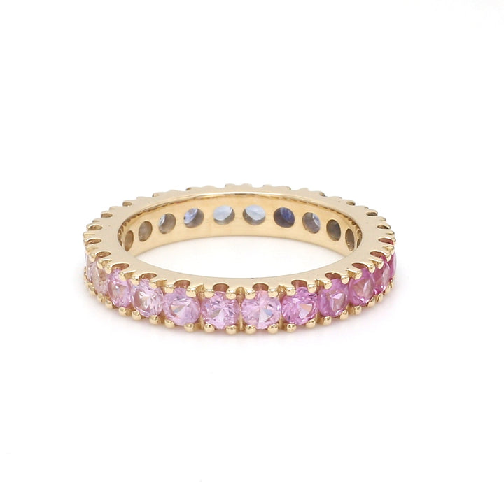 Blue Pink Sapphire Ombre Ring - qivii