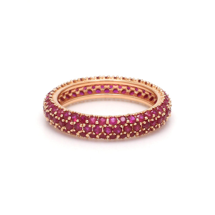 Ruby Round Pave Ring - qivii