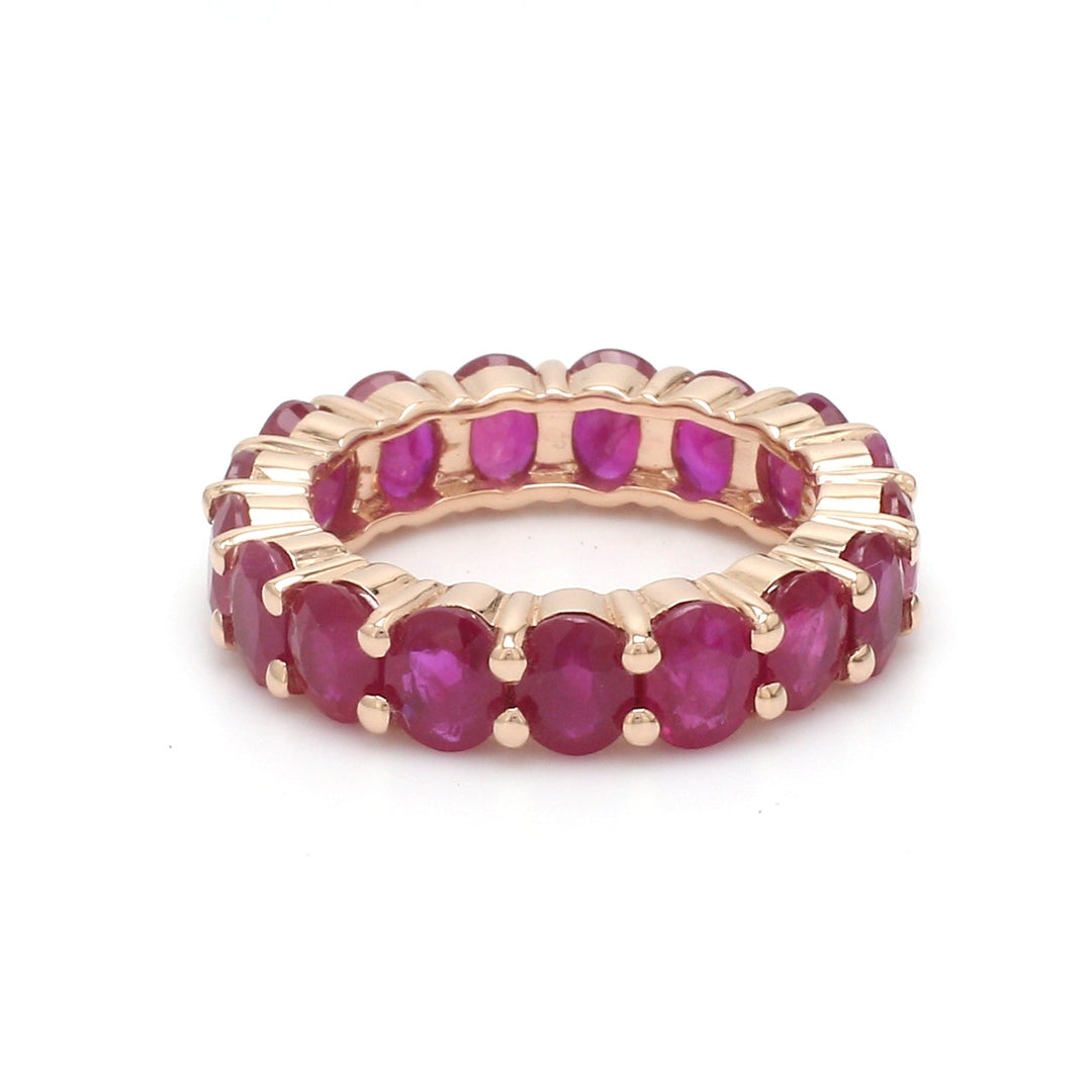 Ruby Oval Eternity Ring - qivii