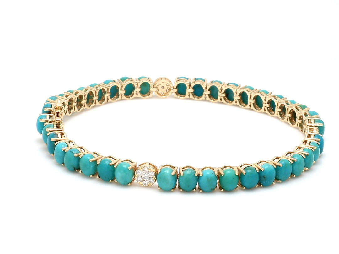 Turquoise and Diamond Bracelet - qivii