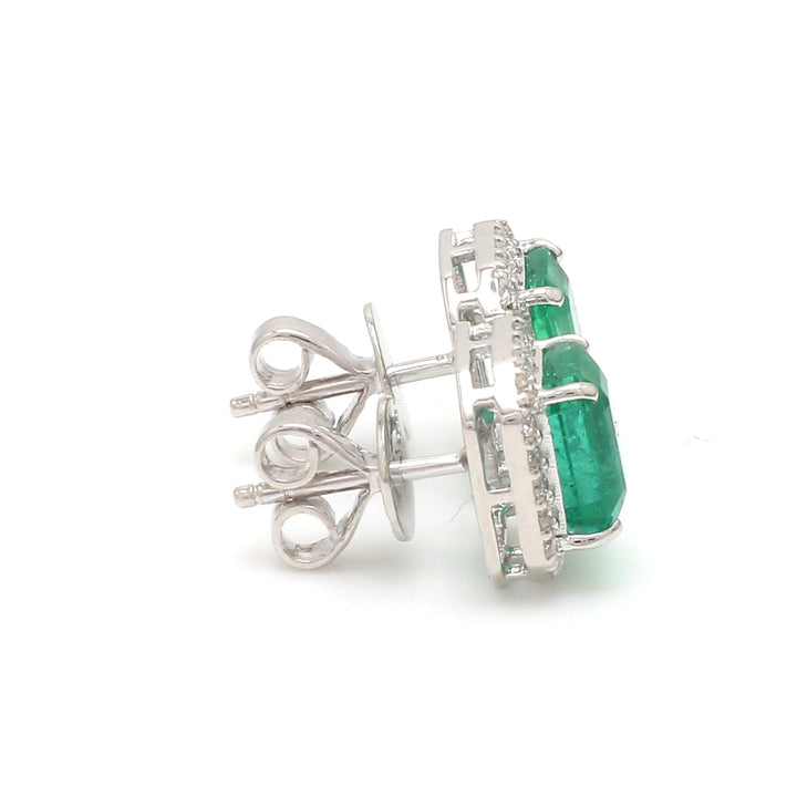 Emerald Octagon Diamond Earring - qivii