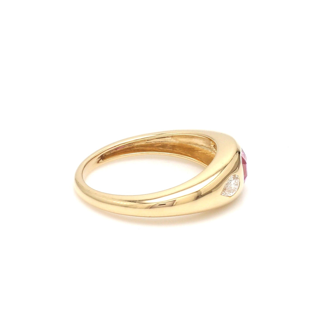 Pink Sapphire Asscher Cut Chunky Ring - qivii