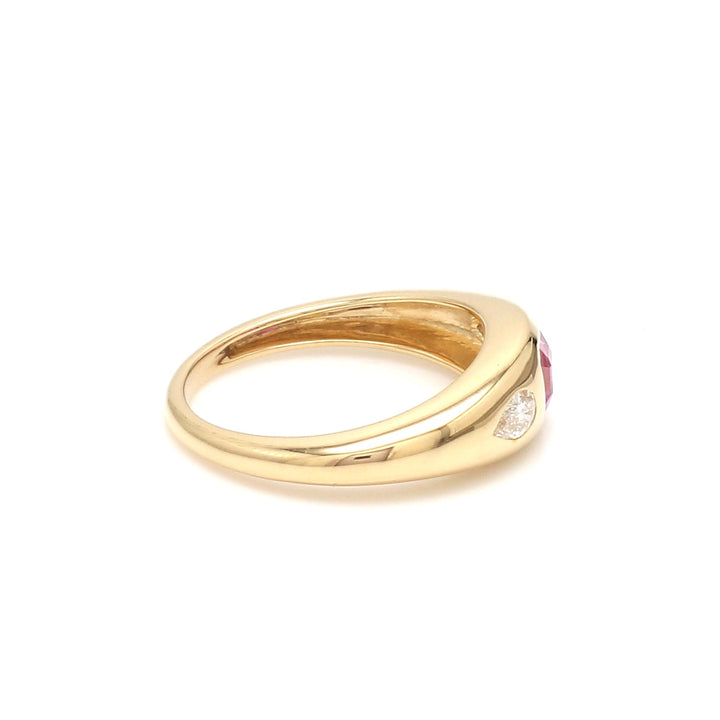 Pink Sapphire Asscher Cut Chunky Ring - qivii