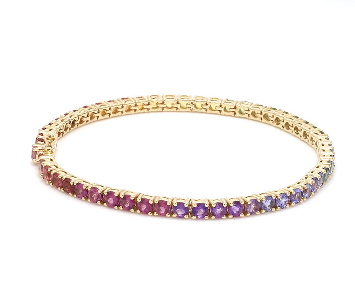 Rainbow Gemstone 3MM Bracelet - qivii
