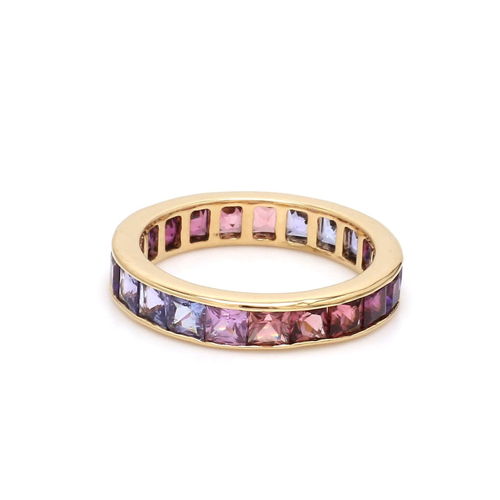 Purple Blue Channel Set Ring - qivii