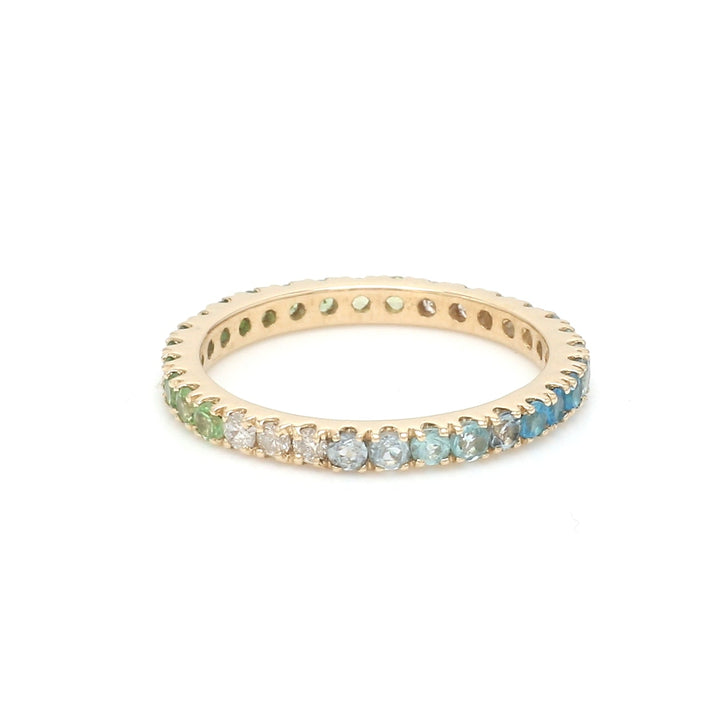 Blue Green Ombre Ring - qivii