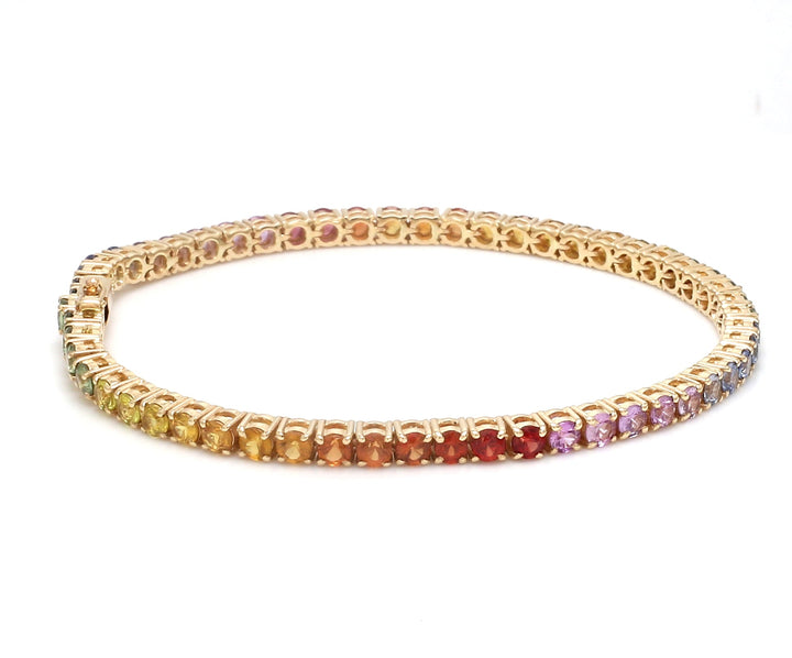 Rainbow Sapphire 3MM Tennis Bracelet - qivii