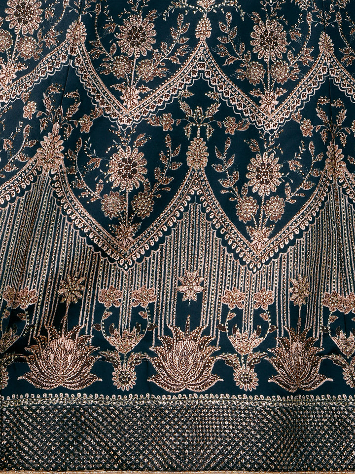 Dazzling Elegance: Swarovski Adorned Bridal and Semi-Bridal Lehengas - qivii