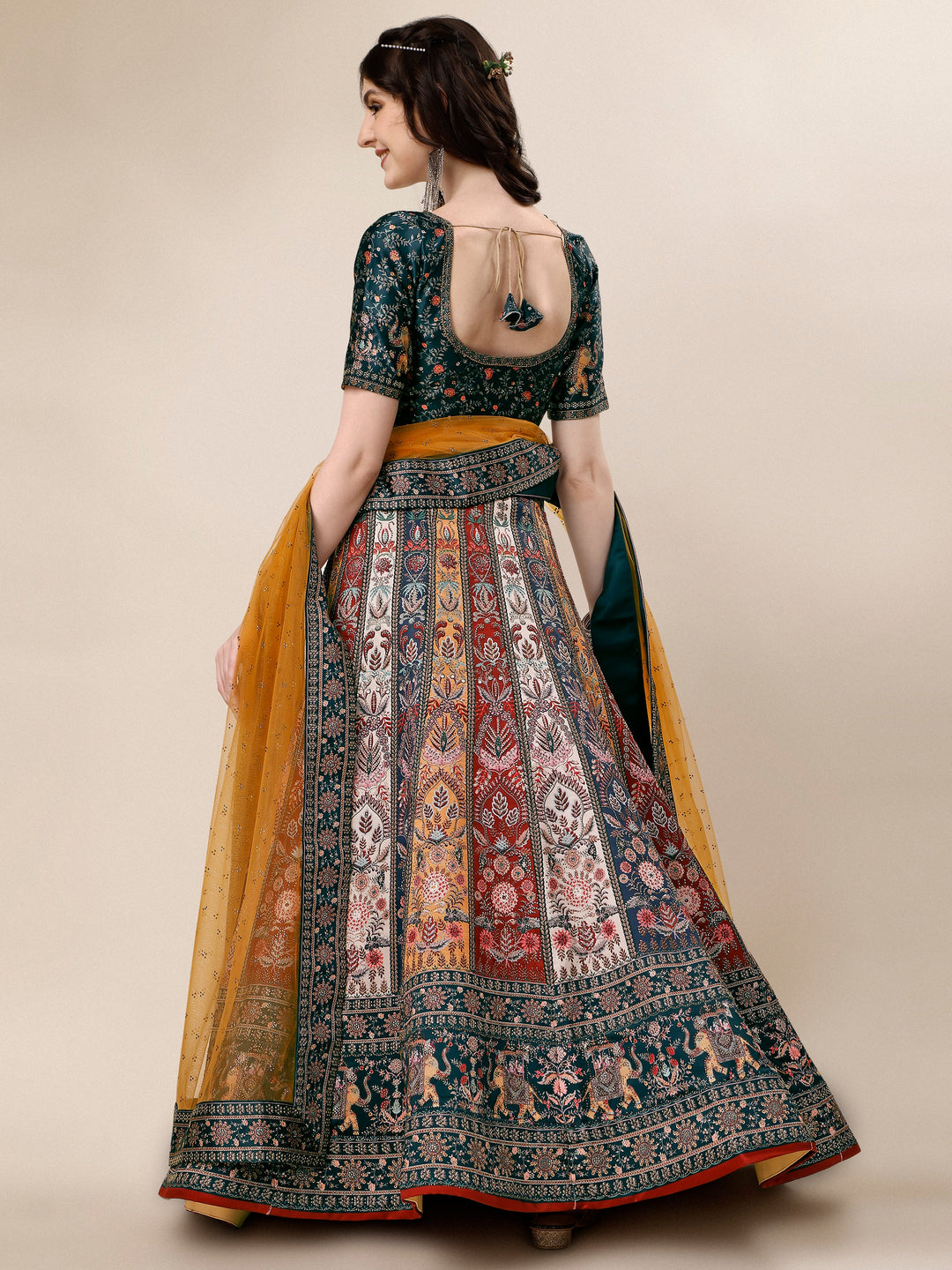 Crystal Radiance: Swarovski Designer Lehengas for Bridal Elegance - qivii