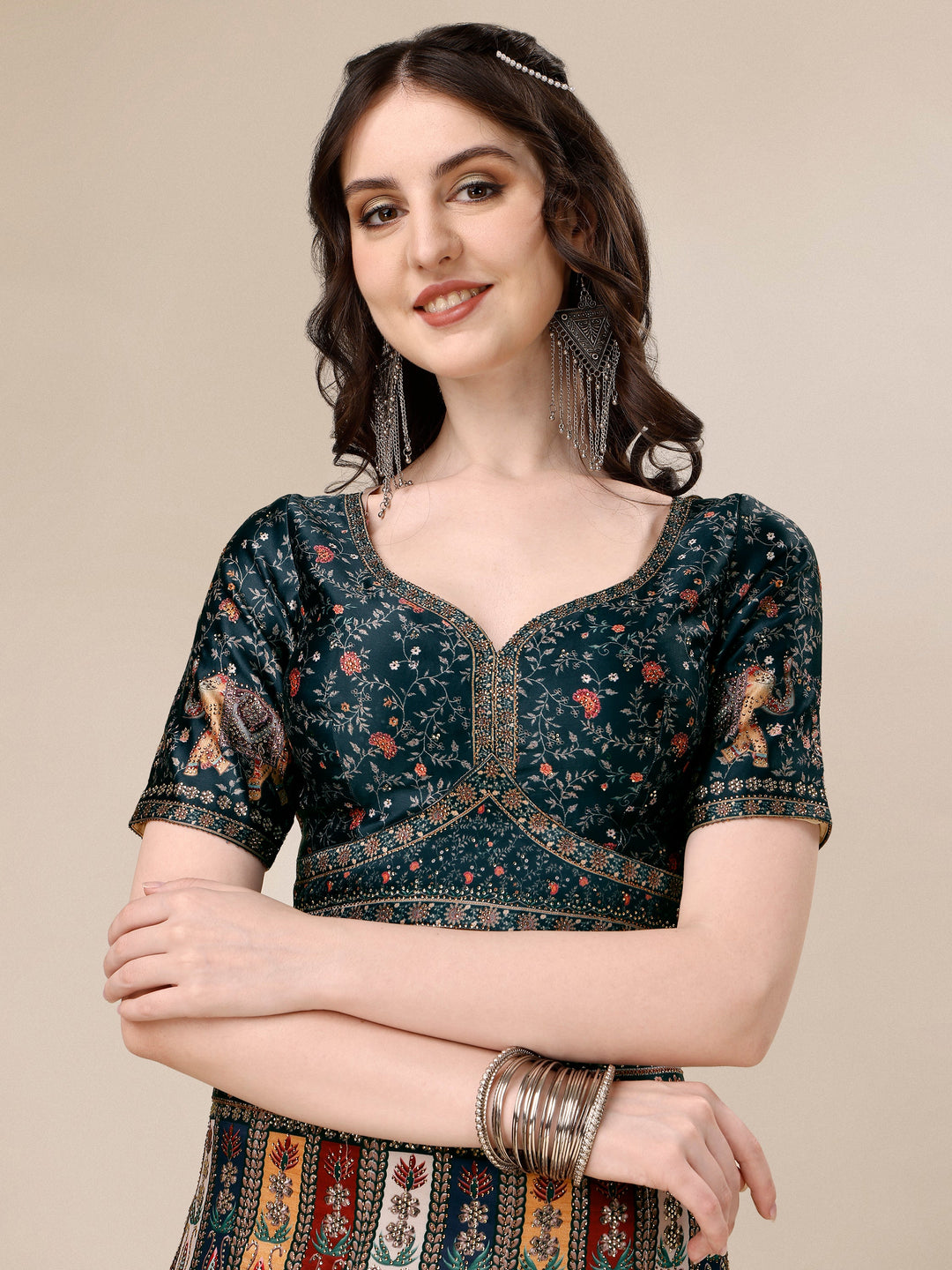 Crystal Radiance: Swarovski Designer Lehengas for Bridal Elegance - qivii