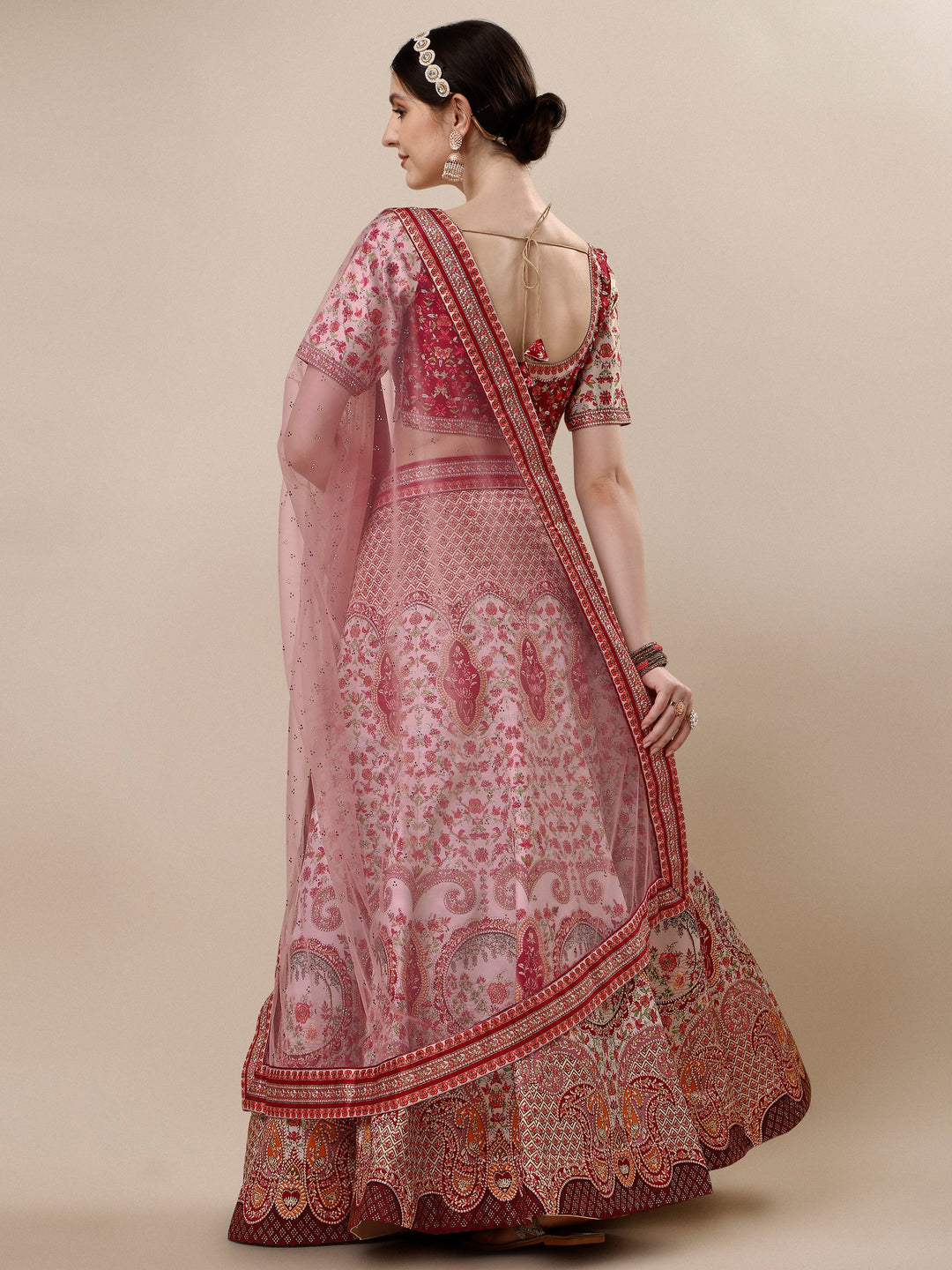 Crystal Elegance: Swarovski Designer Lehengas for Bridal Bliss and Semi-Bridal Glamour - qivii