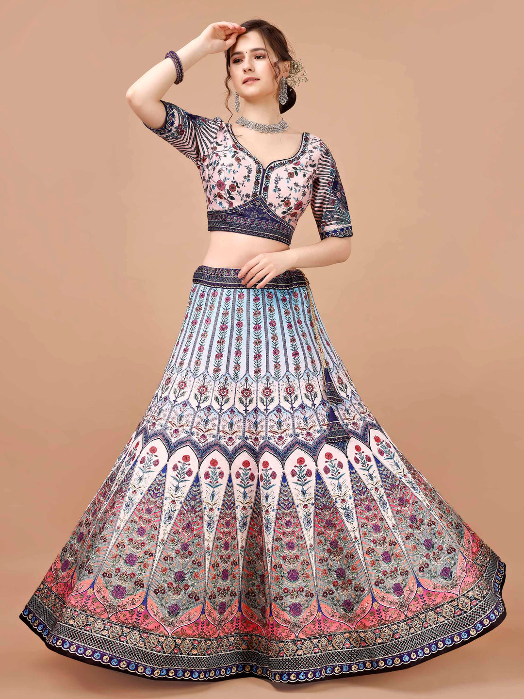 Radiant Elegance: Swarovski-Studded Lehengas for Every Celebration - qivii