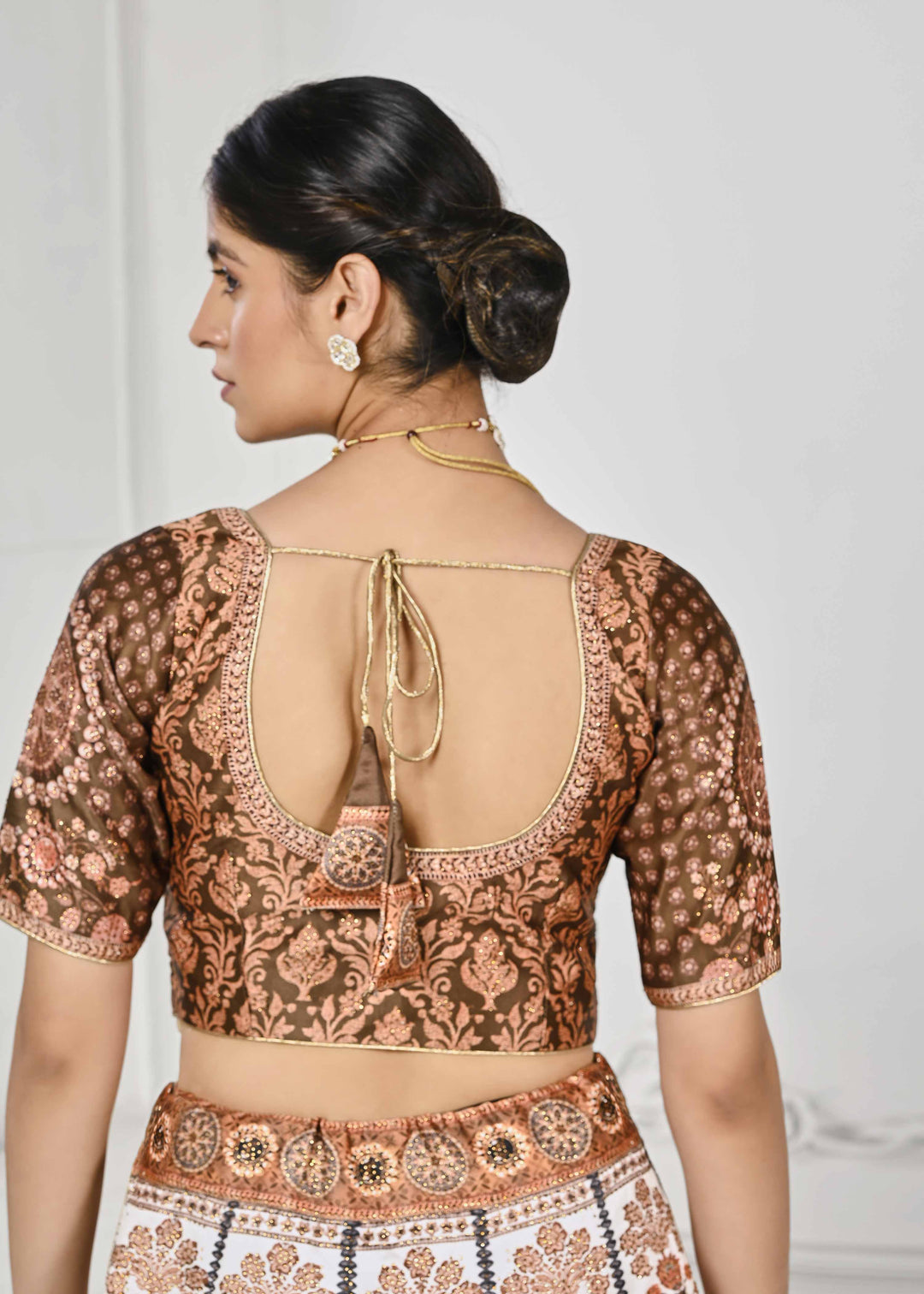 Dazzling Digital Dreams: Swarovski Crystal-Adorned Lehenga - qivii