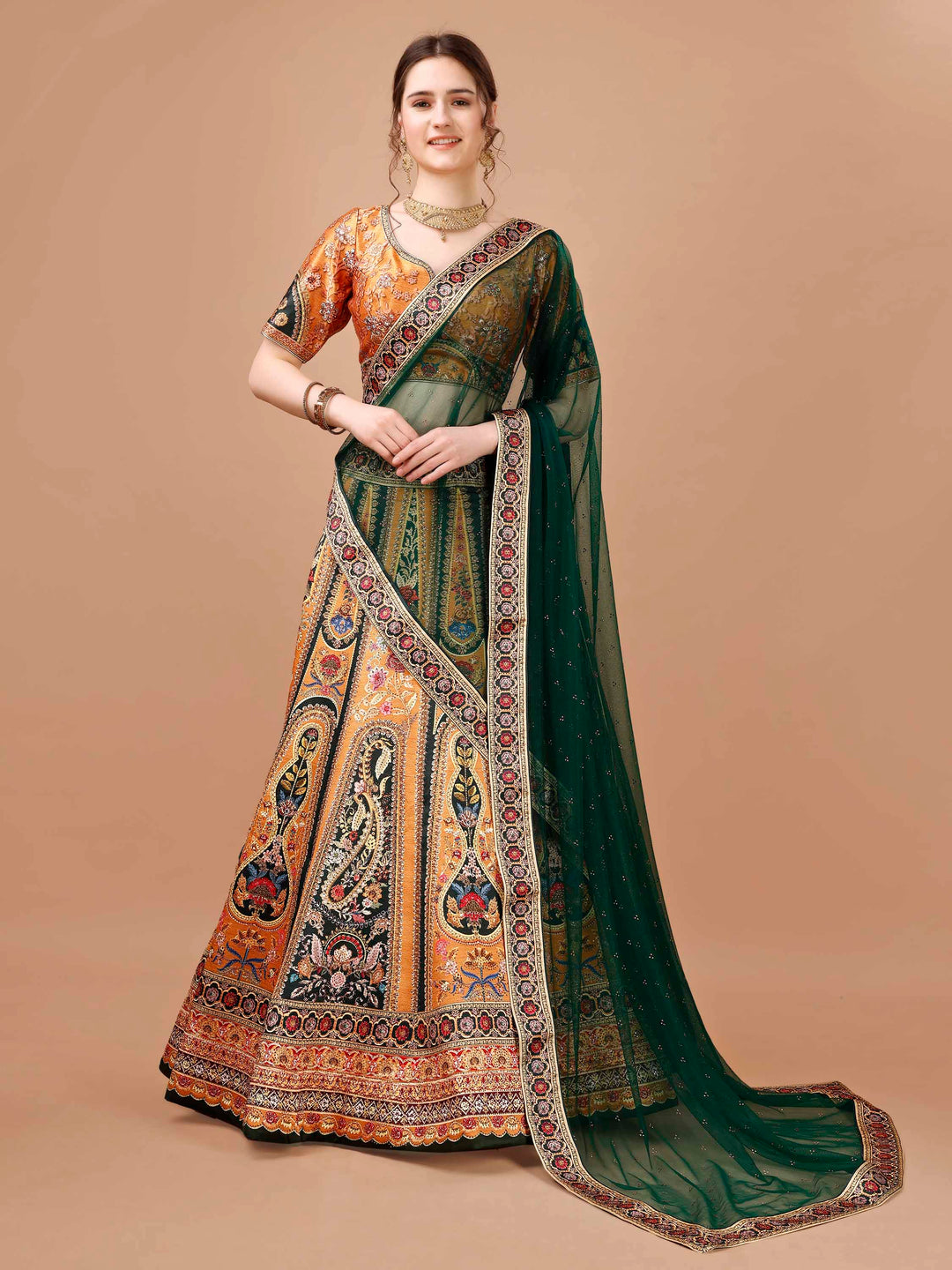 Swarovski Sparkle: Timeless Elegance in Every Occasion Lehenga - qivii
