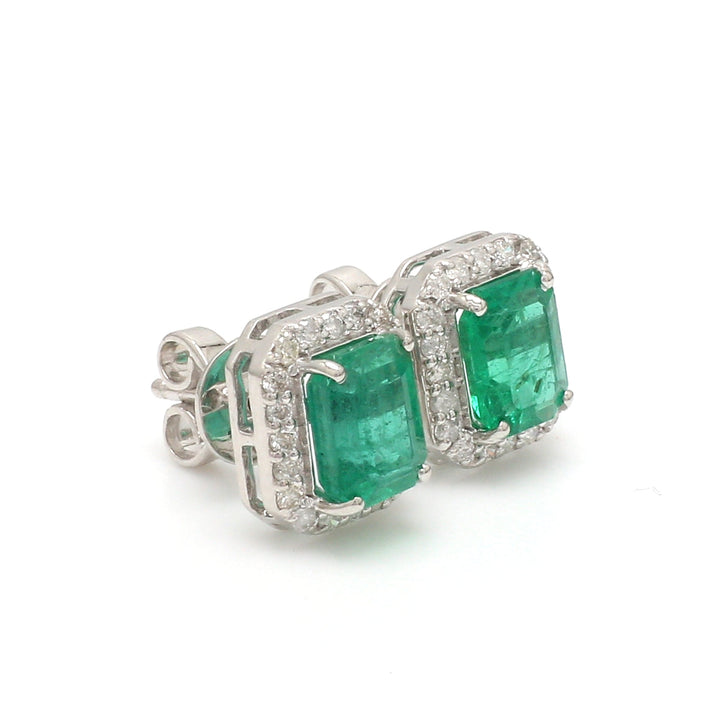 Emerald Octagon Diamond Earring - qivii
