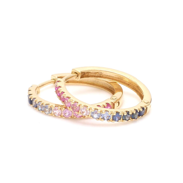 Blue Pink Ombre Mini Earrings - qivii