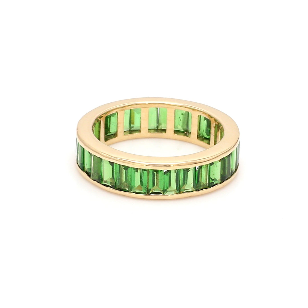 Tsavorite Baguette Channel Set Ring - qivii