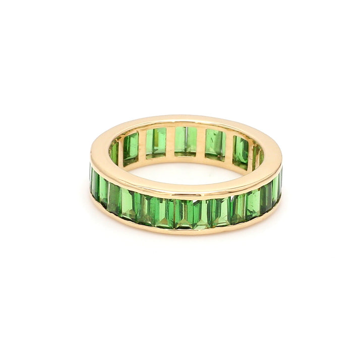 Tsavorite Baguette Channel Set Ring - qivii